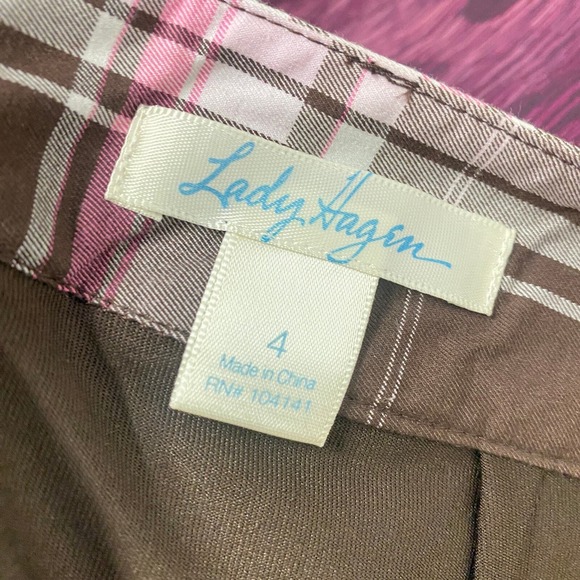 Lady Hagen Women's Skort Skirt Size 4 Golf Tennis Plaid Print - Picture 6 of 6